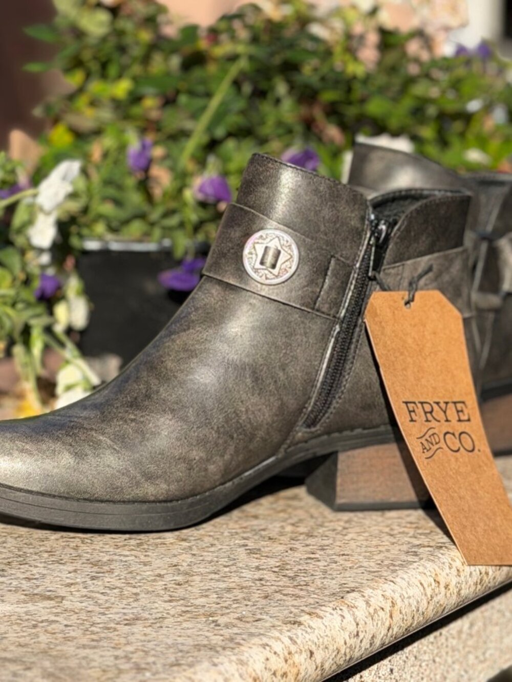 🖤✨ FRYE & CO Helia Black Ankle Boots Size 8.5M NWT Box Western Moto Booties ✨🖤 - Picture 4 of 11